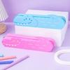 Silicone Pencil Case Cute Crocodile Zipper Penbag Portable Storage Pouch  Students