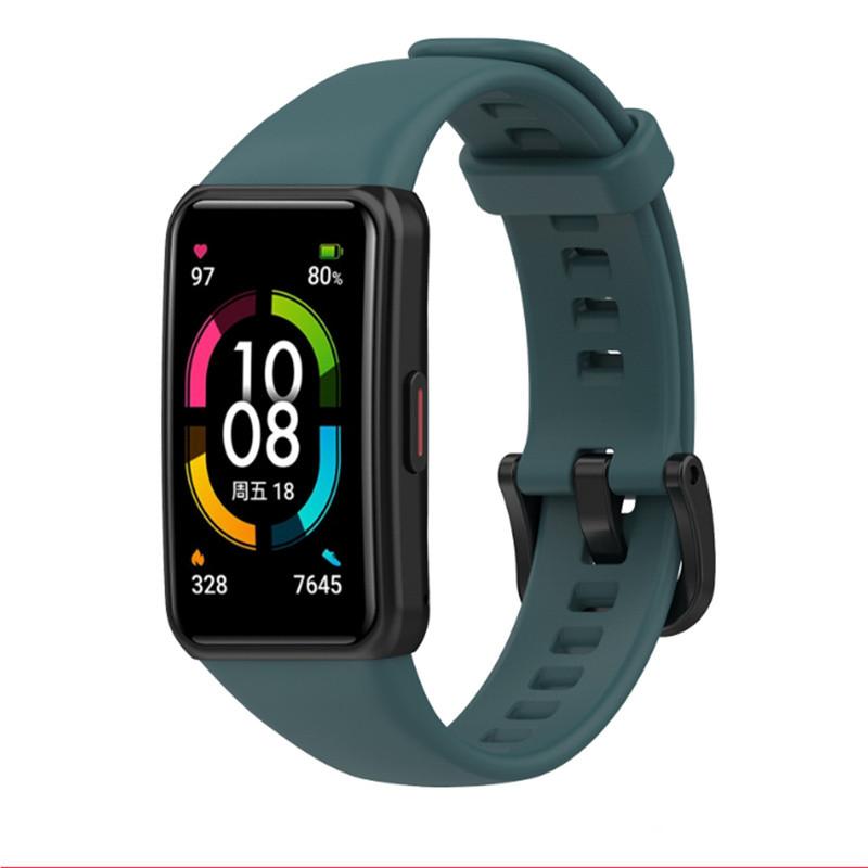 Szilikon szíj Huawei Band 6/6 Pro szíj okosóra állítható csuklópánt csere Correa karkötő Honor Band 6 szíj