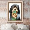 DIY 5D Full Drill  Living Room Puppy Cross Stitch Rhinestone Painting