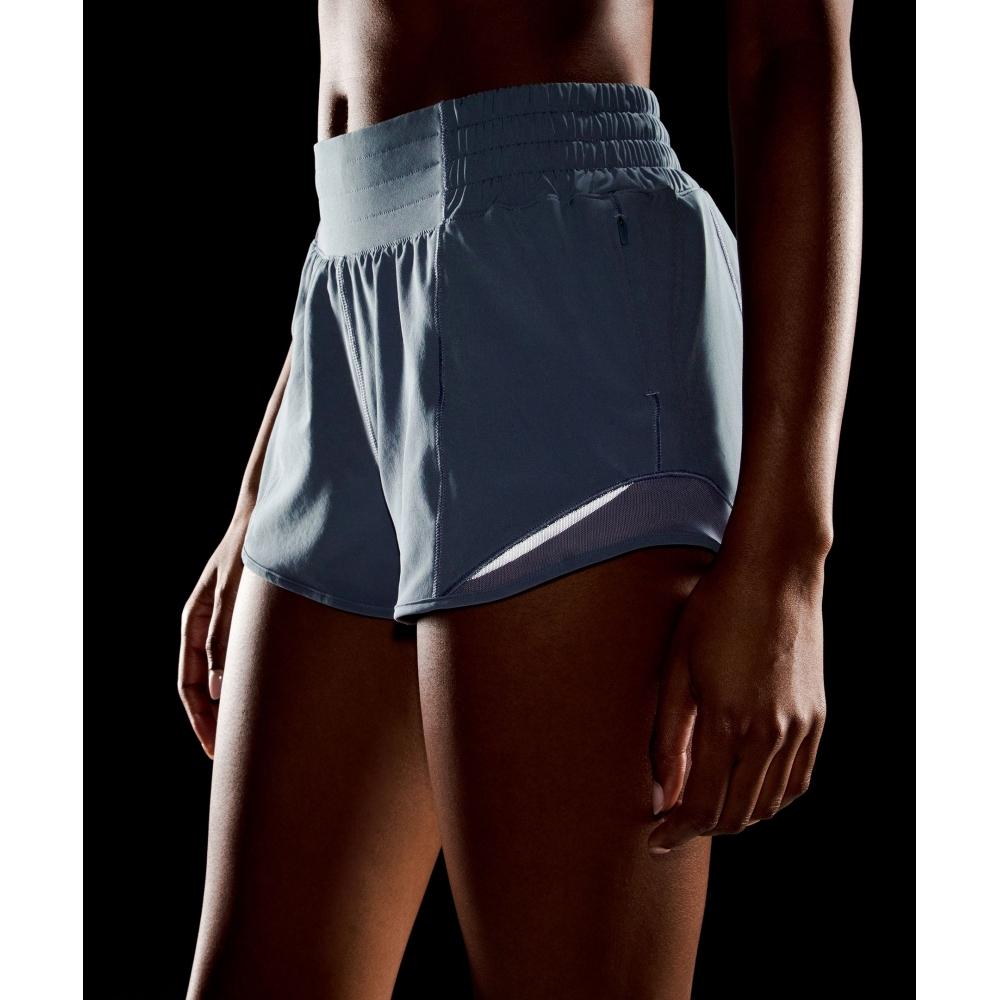 Lululemon Hotty Hot High Rise Lined Short 2.5  Steel Blue