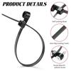 100PCS/SET Screw Hole Nylon Cable Ties Multipurpose Heavy Duty Adjustable Self-locking Cord Ties Organizer DIY Fastening Loop