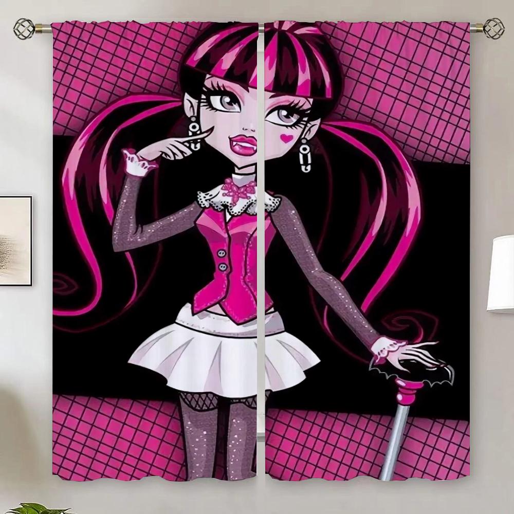 

Draculaura Modern Living Room Curtains 2024 Tulle in Kitchen Curtain Bedroom Curtains 2 Pieces Blackout Curtain 100% Christmas W50xH70cmx2pcs-CL
