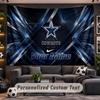 Wall Hanging Tapestry Custom NameDallas Cowboys Pattern Personalized Printed Fabric Wall Decor