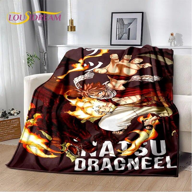 Fairy Tail Japan Anime Cartoon Soft Plush Blanket,Flannel Blanket Throw Blanket for Living Room Bedroom Bed Sofa Picnic Cove Kid