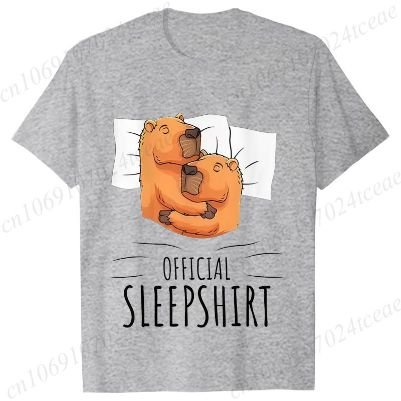 Capybara Sună Tricouri pentru Femei Amuzant Capibara Rozător Iubitor de Animale Umor Tricouri Vară Mânecă Scurtă Îmbrăcăminte Femei