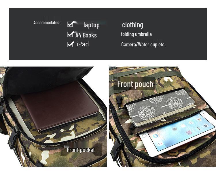 Camouflage Outdoor Backpack for Team Building, Summer Camp, and Military Training