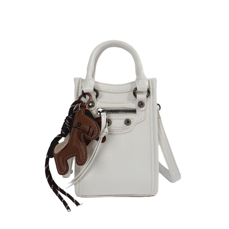 Trendy Rivet Motorcycle Crossbody Phone Bag - Unisex Small Niche Handbag