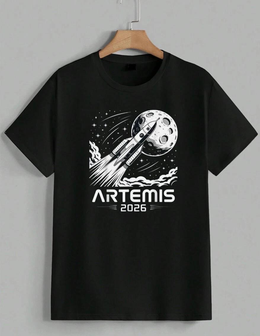 Artemis II 2026 Back to the Moon Nasa Space Mission Rocket Cool T-Shirt Unisex M
