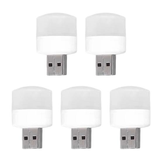 5/10Pcs Mini Circular LED Lights Bedside Lamps Flicker-Free Non-Glare Energy-Saving Plug-and-Play USB Lights