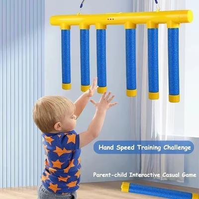 Kids Falling Sticks Dropping Game Stick Machine Hand Grabbing Training Concentration Focus Sensory Trainer Parent-child Toy
