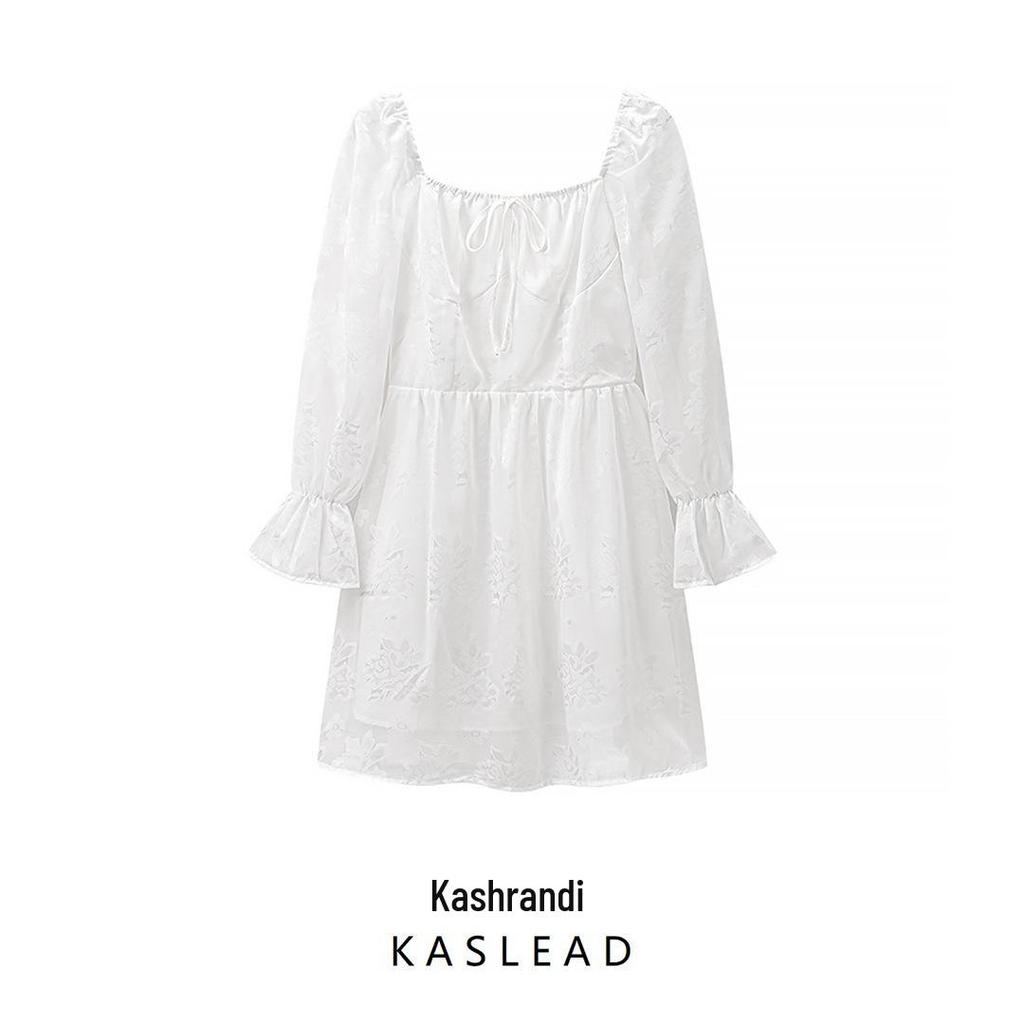 2025 Spring Women's Fashion Long Sleeve Embroidered Dress