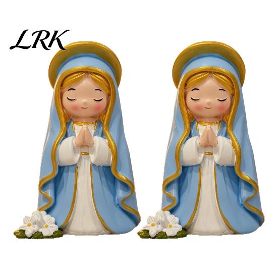 Lebendige Mädchenstatue Niedliche Harzfiguren, Mini Betende Sammlerfigur, Kleine Ornamente für Haus Büro Schreibtisch Dekoration Schlafzimmer Dekoration