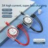 3 In 1 Cable Retractable Data For Lightning Type C Micro USB Fast Charging Cable For iPhone 16 15 14 13 Charger Android Phones