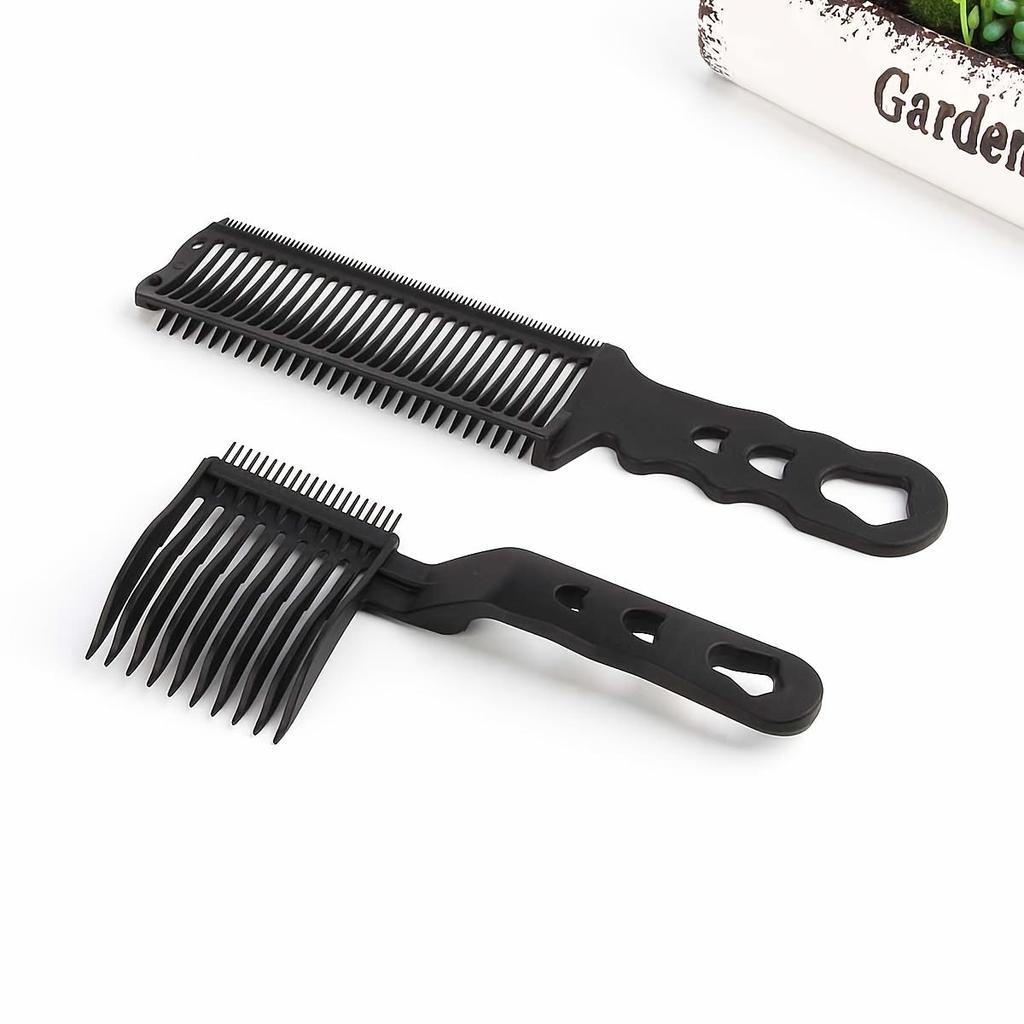 Positioning Hair Cutting Comb Hair Styling Silicone Hair Cutting with Hair Holes Extreme Hand Push Oil Head Hair Cutting Comb