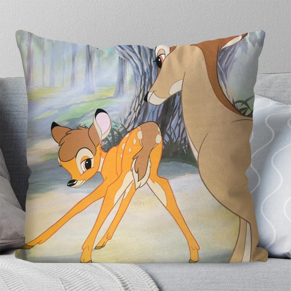 1Pc Animated B-Bambi Fairy Tale Pillow Case Square Pillow Bedroomsofaleisurecomfortcushion Car Living Room Home Decoration 40X40
