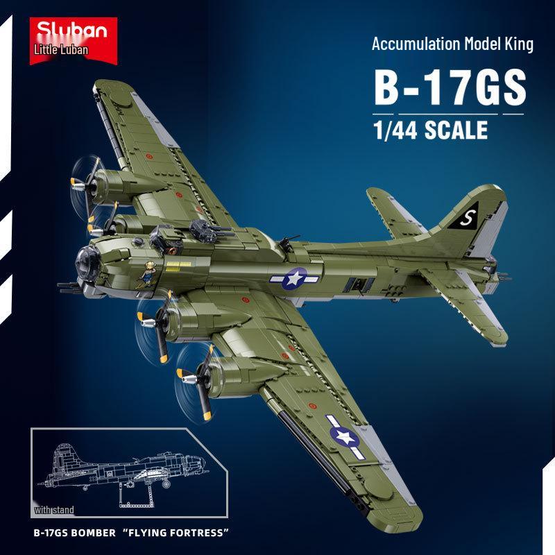 Xiao Luban B-17GS Flying Fortress Bomber Educational Building Blocks Model Toy Assembly Kit