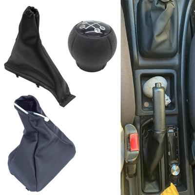 5 Speed Chrome Black Gear Shift Knob Handbrake Grips Gaiter Boot Cover Case For Opel Astra F 1991 1992 1993 1994 1995 1996 1997