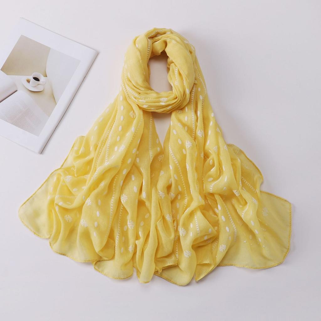 Plain Geometric Floral Foam Viscose Shawls Scarf Lady High Quality Wrap Beach Pashmina Stole Bufandas Muslim Hijab 180*90Cm
