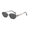 Retro Polygonal Metal Sunglasses: European & American Style, Small Frame, UV Protection, Fashion Streetwear
