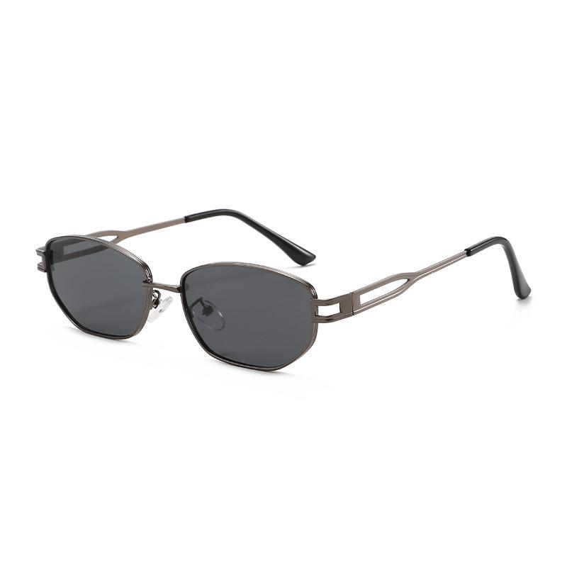 Retro Polygonal Metal Sunglasses: European & American Style, Small Frame, UV Protection, Fashion Streetwear
