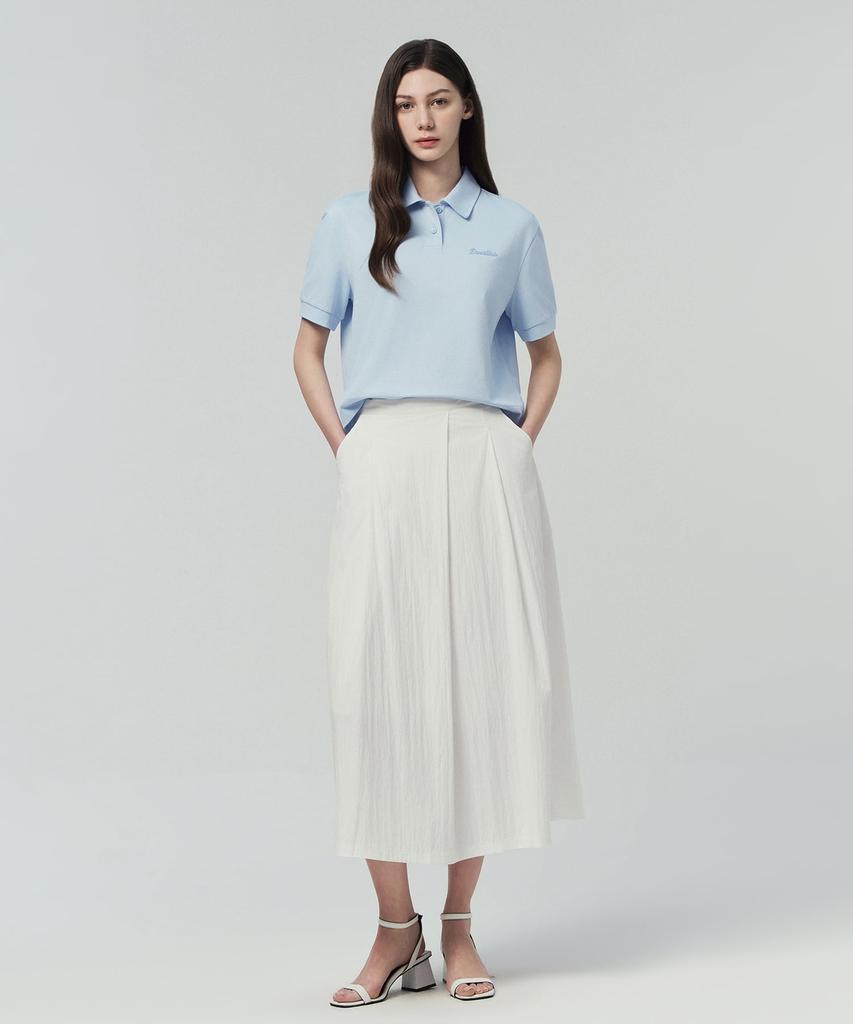 DUVETICA Nerte (Light Sky Blue) (Women'S Short Sleeve Polo Shirt)