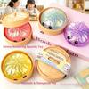 Squishy Dumpling Stoombroodje Speelgoed Langzaam Rijzend Terugstuitend Glitters Stressverlichtingsbal Fidget Willeurig Gezicht Kleurrijk Knijp Knijpspeelgoed