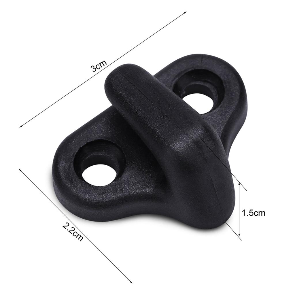 Nylon Kayak Lashing J Shape Hooks Replacement Black With Flat Head Screws