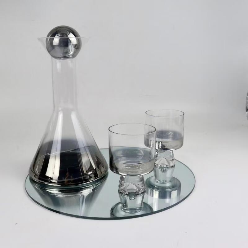 

Shangqi Nordic Light Luxury Smoky Grey Decanter and Ashtray Set