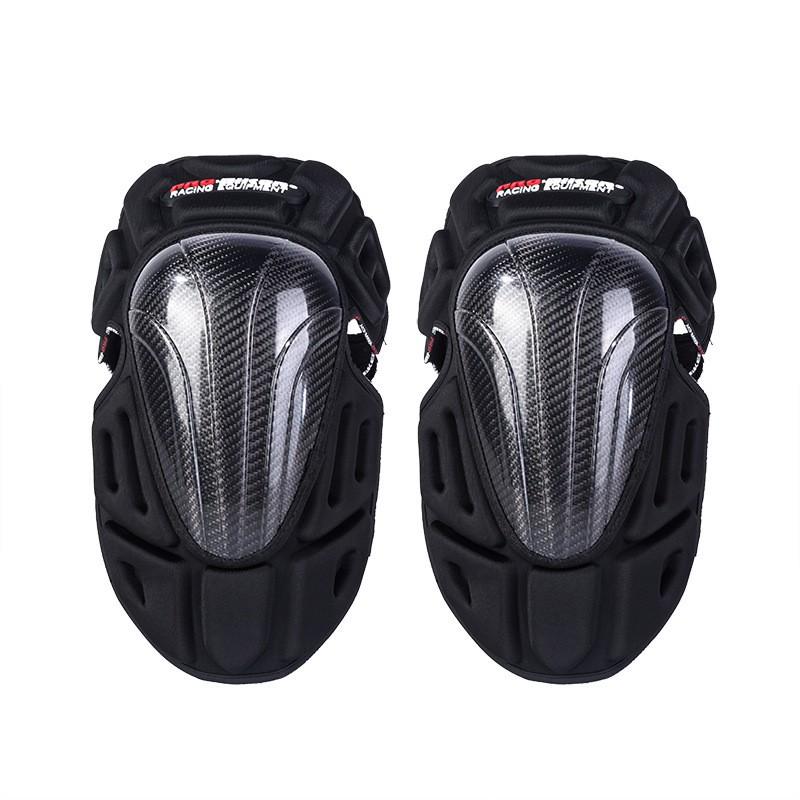 Carbon Fiber Motorcycle Knee Elbow Protectors Set Off-Road Racing Riding Safety Gear Knee Guard 2-Piece Set