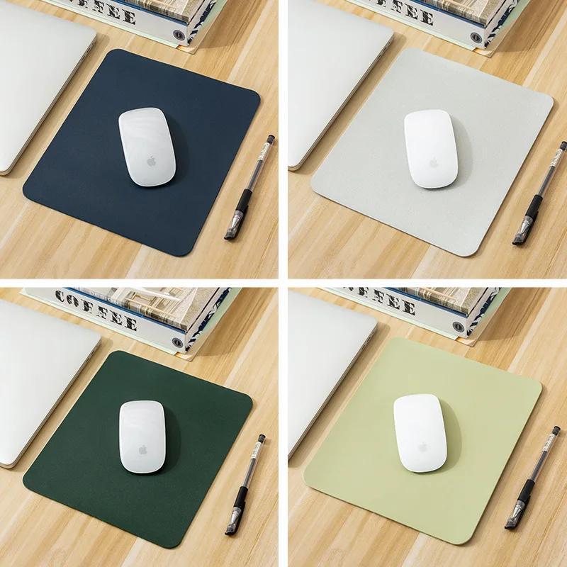 

Small PU mouse pad Non-Slip Gaming Desktop Mouse Pad Waterproof Anti-Scratch Easy To Clean Mat For PC Laptop Desktop 19x23cm серый
