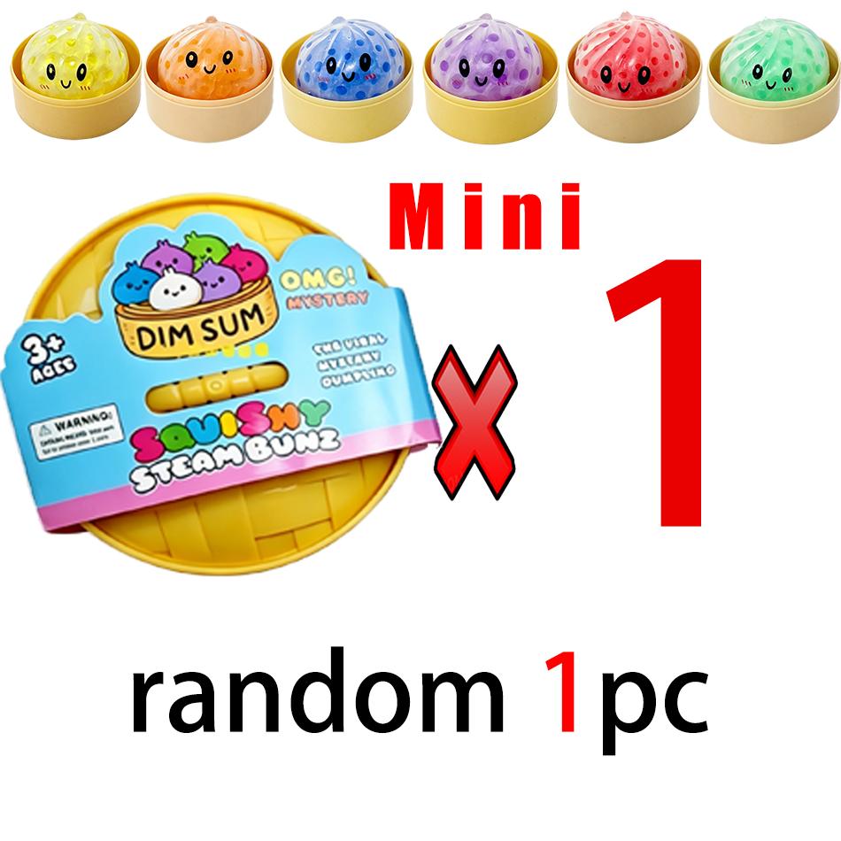 Mini Dumpling Squishy With Box Dumplings Sensory Steamer Soft Tpr Dough Ball For Decompression Fidget Toy Stress Relief Gift