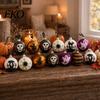 Outdoor Halloween Decor 16 Pcs Hanging Ball Decor, 6cm Skull Witch Eye Ornaments Durable Decorations for Ghost Tree, Spooky Window Yard Haunted House