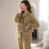 Pajamas Women'S Winter Thickened Fleece Coral Fleece Autumn And Winter Warm Flannel Women'S Winter Large Size Loungewear Set