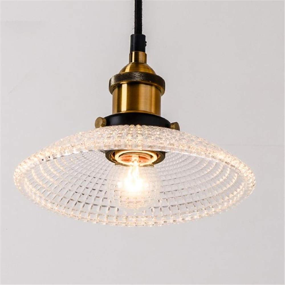 Glass LED Pendant Nordic Adjustable No Installation Retro E26 Brass Bronze Ceiling Light Transparent Ceiling Light, Style, Cord, Required, Design,