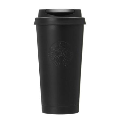 Starbucks Recycled Stainless Steel TOGO Logo Tumbler, Matte Black, 473ml (2024 Model)