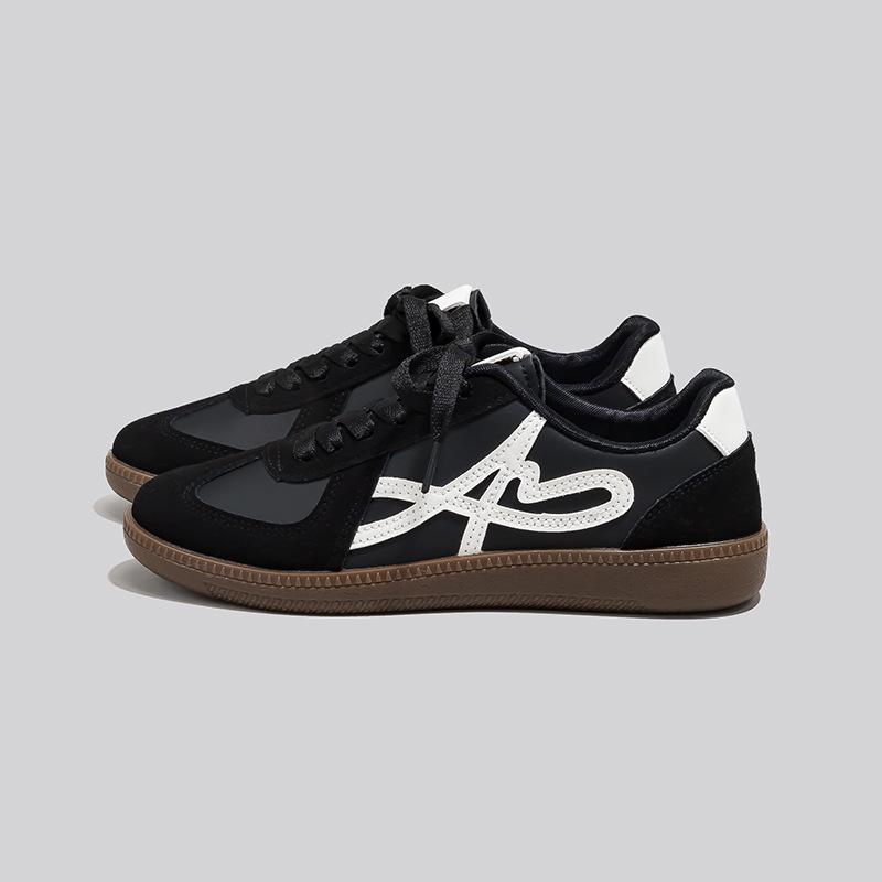 

Мужские и женские дышащие белые парусиновые туфли - Ретро плоская подошва, универсальные, повседневные, спортивные кроссовки F8863 40 (Women) чёрный