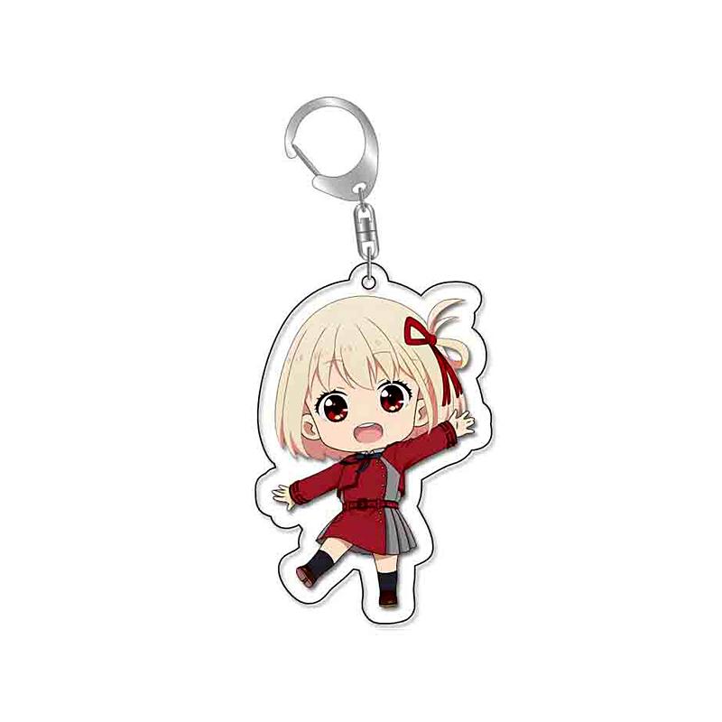 

Lycoris Recoil Nishikigi Chisato Inoue Takina Acryic Anime Keychain Cartoon Keyring Bag Parts & Accessories