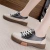 Genuine Leather Women's Flat Sneakers Size 35-40 Autumn Vulcanized Shoes Ladies White Casual Shoes Comfortable Flats