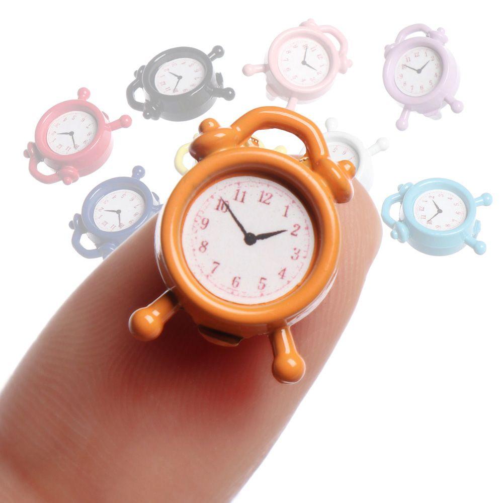 15*10mm Accessories 1:12 Scale Mini Home Decoration Alarm Clock Dollhouse Miniature Toy Doll Clocks