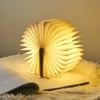 Wooden LED Book Light | Portable Foldable Reading Lamp | 3-Color Auto Changing Desk Light with Battery & Charging Cable