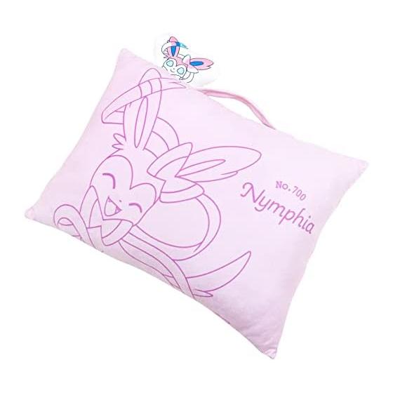 MORIPiLO Body Pillow Pokemon Nymphia (Pillow with Mascot) with Handle Compact Cushion Goods Plush Nap Pillow 28x39x9cm Pink Character Pillow
