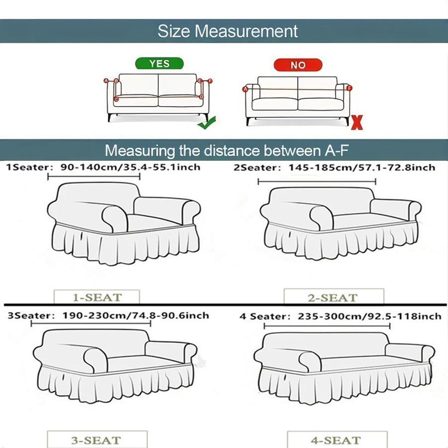 Однотонный толстый жаккардовый чехол на диван с эластичной юбкой-протектором для 1234-местного дивана для защиты мебели в гостиной 1Seater 90-140cm оранжевый 11743₽