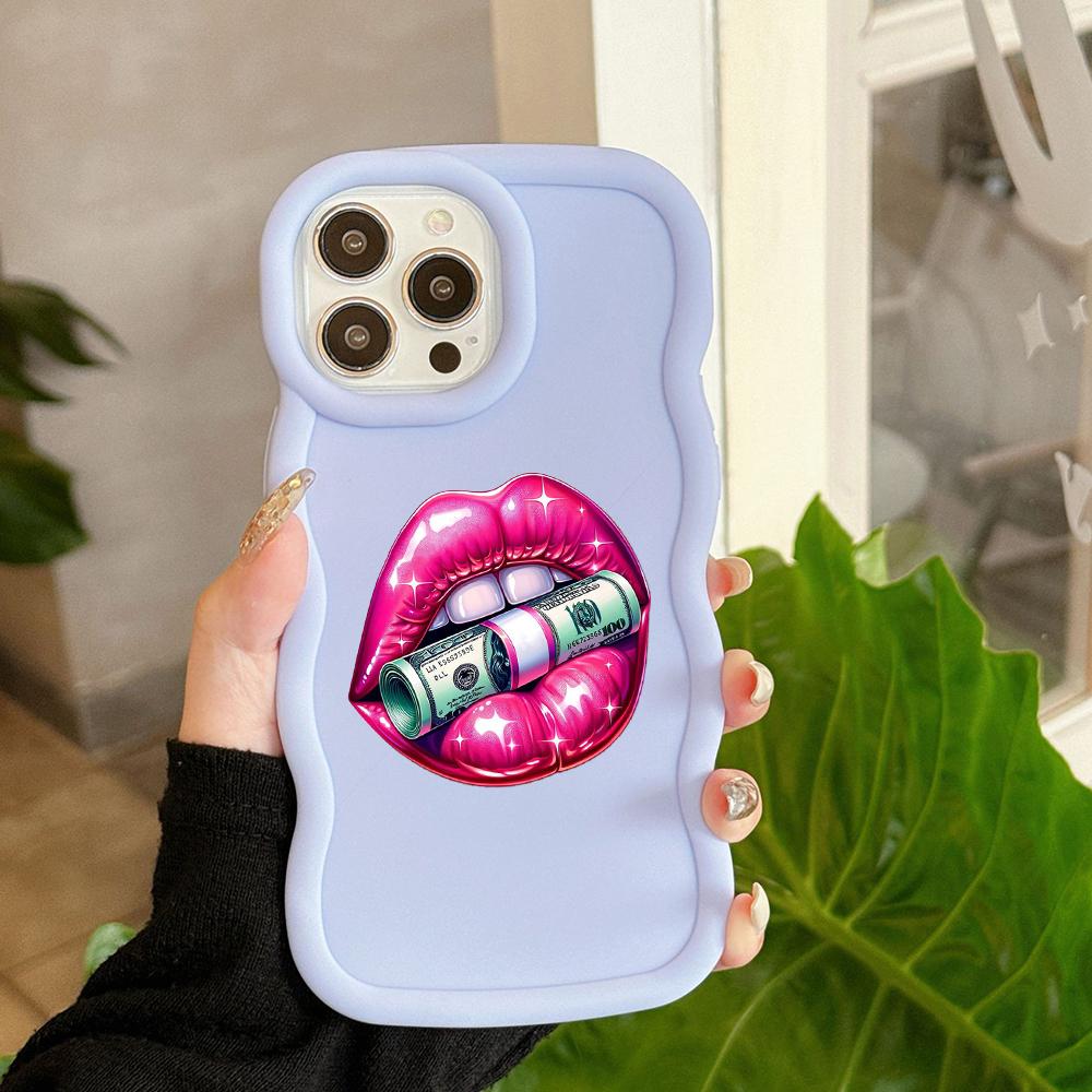LZ18 Lips kiss Wave Silicone Phone Cases for Samsung A15 S23 FE S24 Ultra A34 A54 A14 A55 Motorola G32 OnePlus Soft Cover