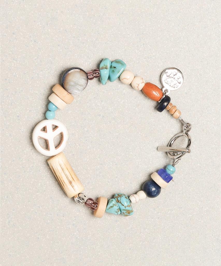 Towtow Archive Peace Mark Symbol Bracelet Ivory