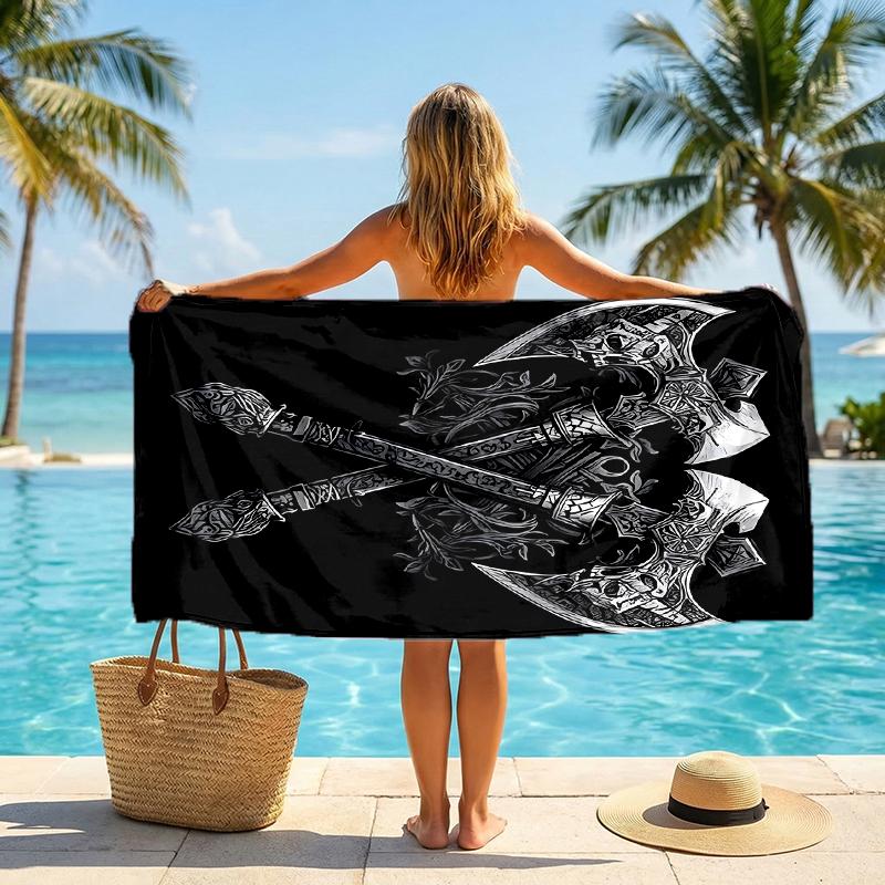 Nordic Mythology Fashion Beach Towel: Ideal for Summer Adventures Soft, absorbent and quick drying suitable for swimming and bathing