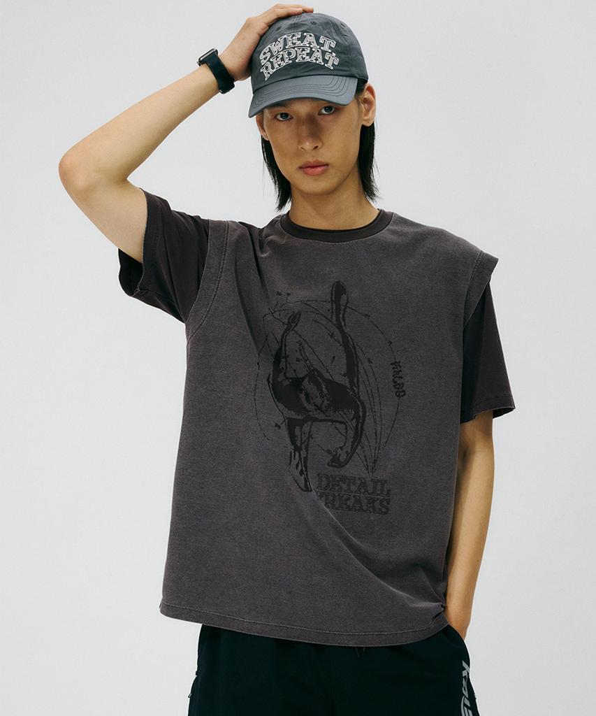 KALEG All Day Lettering Ball Cap (Dark Gray)