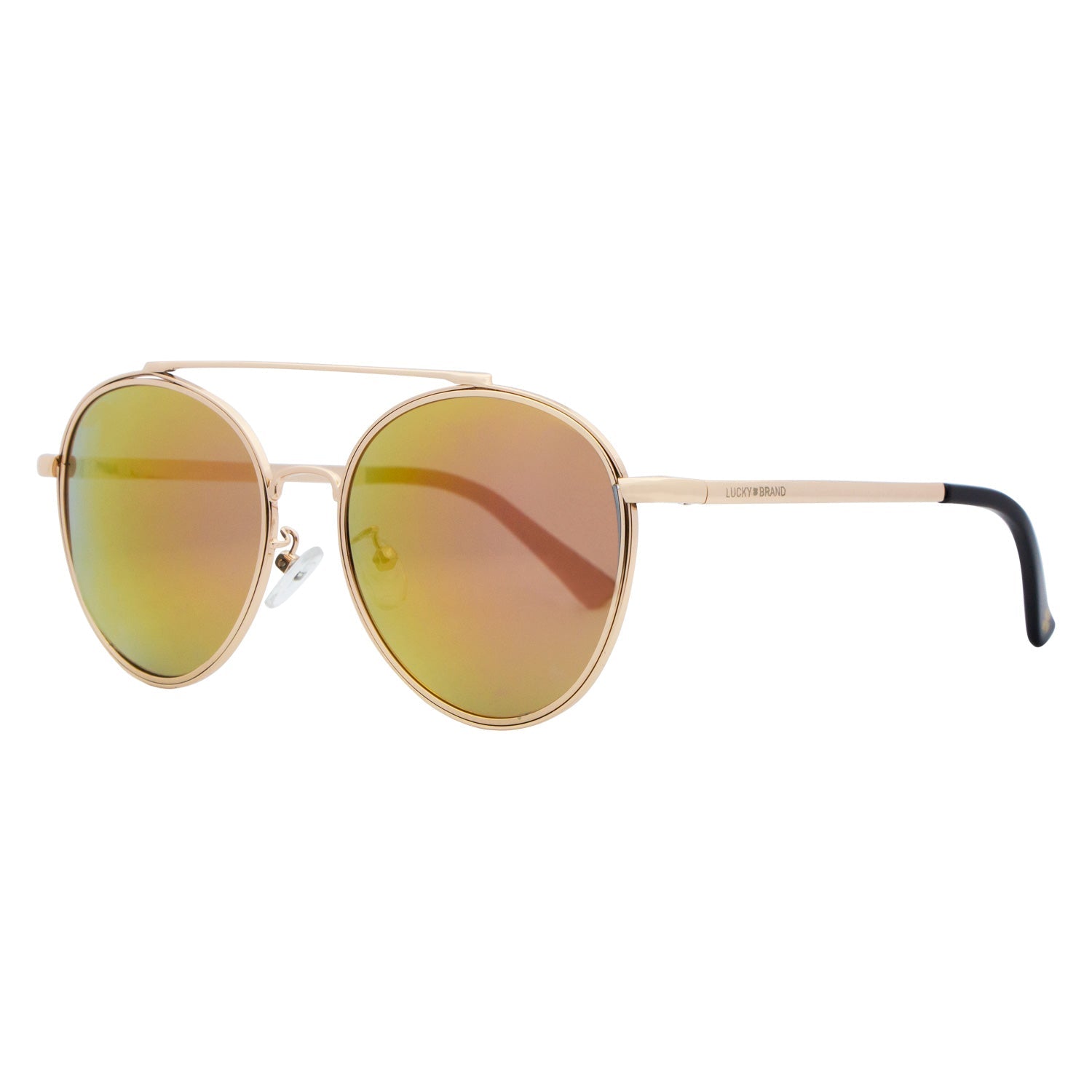 

Lucky Brand Круглые солнцезащитные очки OBISPO, золотистые, 54 мм