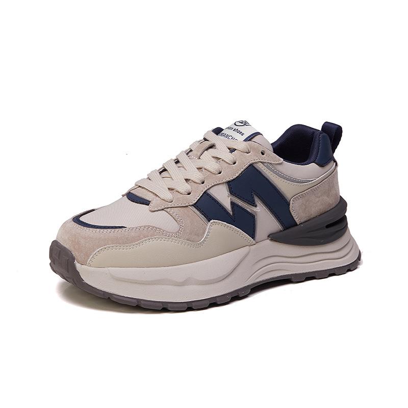 

Новая универсальная повседневная женская обувь, ретро, увеличивающая рост, на толстой подошве, для бега и спортивного кэжуала 40 серый/синий