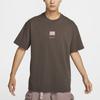 Nike Casual Series Letter Print Comfortable Versatile Round Neck Short Sleeve T-Shirt Men T-Shirts Brown FZ5393237