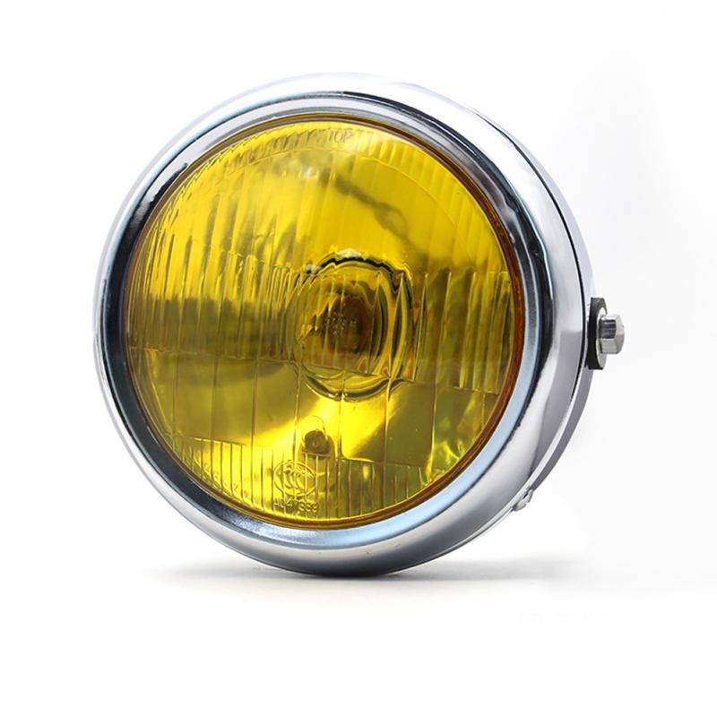 Motorcycle Headlight 5.75-inch Round Retro H2 Halogen 12V 35W 2250Lm Front Headlamp Light Modified Parts